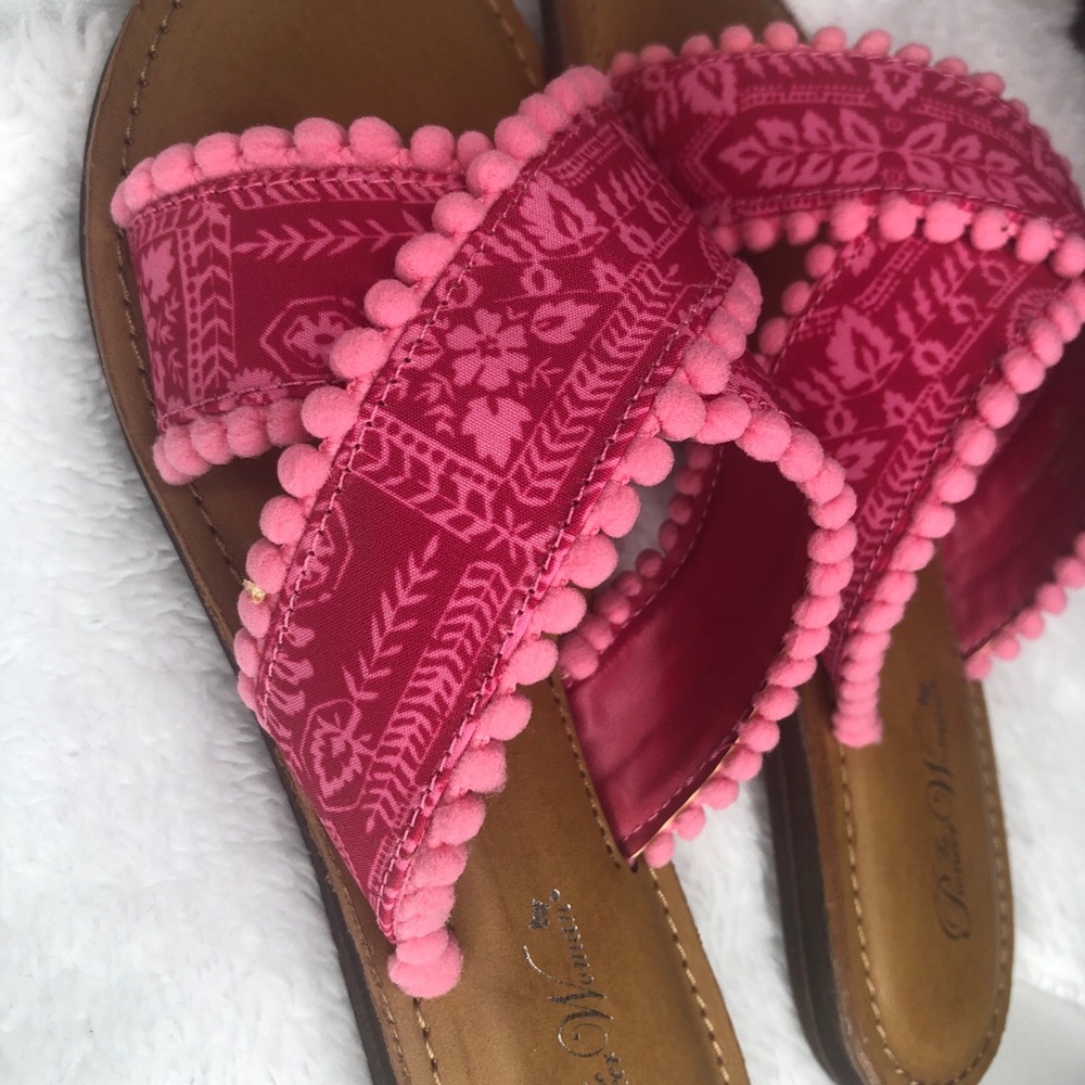 Pink Patterned Sandals by - Picture 5 of 8